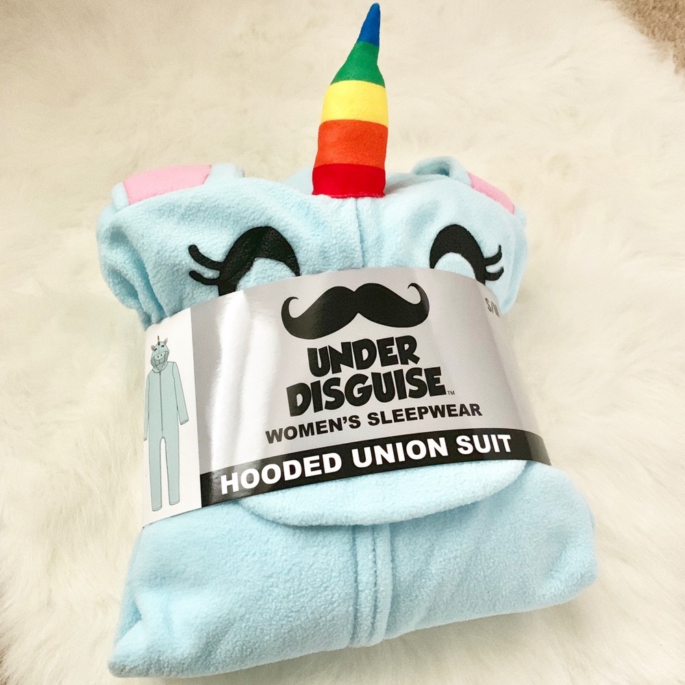 Unicorn Under Disguise women hooded union suit
